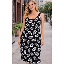 Talbots Plus Petite NWT 1X Flattering Timeless Stretch Midi Dress Classic Chic