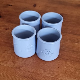 Set Of 4 La Fermiere Lavender Terracotta Pots (2 are 70th Anniversary) VGC