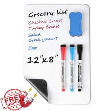 MaxGear Fridge Whiteboard, 12"x8", Magnetic Dry Erase Board