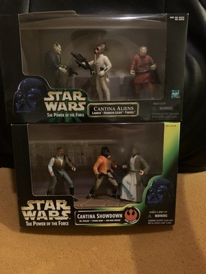 New In Box Star Wars Lot Of 2 Power Of The Force Cantina Showdown Cantina Aliens