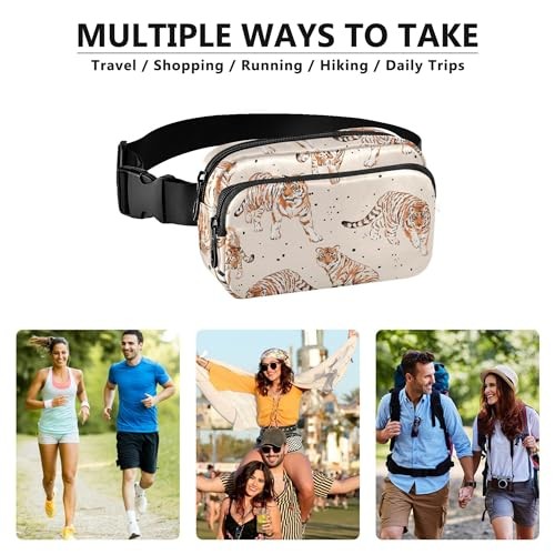 Fanny Pack Crossbody Waist, Fashion Waist Bag Stylish Wild Animals Tigers - Bild 6 von 7