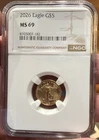 2026 Gold Eagle $5 NGC MS69 1/10 oz American Gold Eagle Brilliant UNC