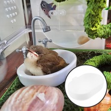 5Pcs Parrot Plastic Bath Box Parakeet Small Pet Bird Bathing Tub Bird Cage Bath