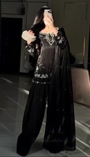 Stunning Look Heavy Roman Silk Salwar Kameez With Dupatta For Women