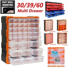 30/39/60 Multi Drawer Parts Storage Cabinets Unit Organiser Garage Tool Box