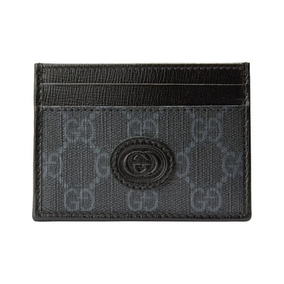 GUCCI GG Superme Canvas Card pack for Man dark grey
