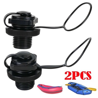 2Pcs Air Valve Inflatable Boat Spiral Air Plugs Inflation Replacement Screw US
