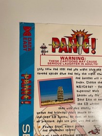 PANIC Sega CD Authentic Back Cover Art ONLY