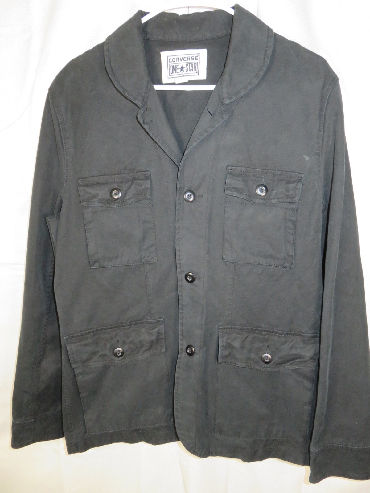 Converse One Star Jacket Black Utility Chore Mili… - image 1