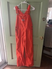 Youth Young men's Girls Liberty Denim Bib Overalls Sz 20 Regular Orange