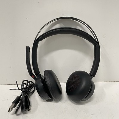 Plantronics Poly Voyager Focus 2 UC Bluetooth Headset & Cable VFOCUS2 - Tested