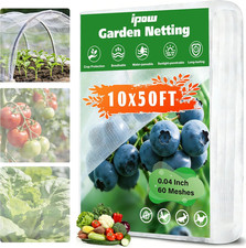 10 X 50FT Garden Mesh Netting Ultra Fine Mesh Netting Pest Barrier, Insect Bug