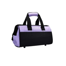 ACOSEA Purple Tool Bag,13 Inch Wide Mouth Open Tool Organizer with 12 Storage...