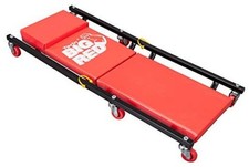 2-Piece Rolling Garage/Shop Creeper: 36" Padded Mechanic Cart Rolling Creeper