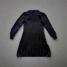 YUKA Sweater Dress • Size T4 • Black Wool Knit Turtleneck Knee Length