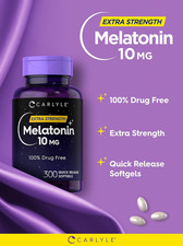 Melatonin 10Mg  300 Softgels  Extra Strength Support for Adults  Non-Gmo, ...