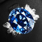 Luscious Velvet Blue Sapphire 7Ct 925 Sterling Silver White Gold Rings Size 6.25