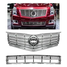 Front Bumper Upper  Lower Grille Mesh Grill Insert Compatible with 2013-2016