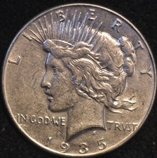 USA Peace Dollar 1935 .900 Silver KM#150 SCARCE (T92)