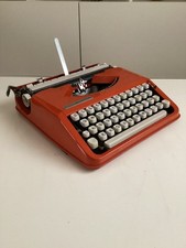 HERMES BABY TYPEWRITER. POP ART. CURSIVE TYPEFACE. SPANISH LAYOUT. ORANGE thumbnail