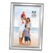 4x6 Picture Frame - Distinguished Edging for Classic Style 4x6 w/o Mat Silver