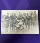 WW1 RPPC Postcard US Soldiers Shaving W/Hatchet Gag Humor Camp Life CYKO 1917