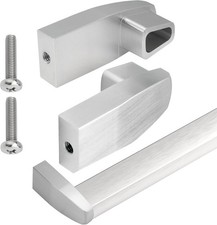 Aluminum Shower Door Towel Bar Brackets for Alumax/Basco Framed Silver