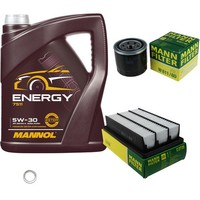 Inspektionspaket 5L Mannol Energy 5W-30 FüR Hyundai Santa Fé II 2.7 V6 GLS 4X4