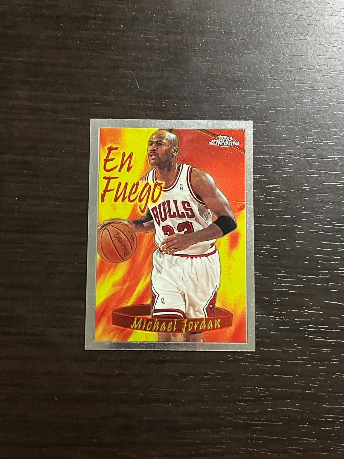 MICHAEL JORDAN 1996-97 Topps Chrome En Fuego Season's Best Card #1 Bulls HOF