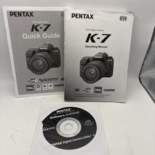 Pentax K-7 DSLR Operating Manual Quick Guide with Software S-SW90 CD Set