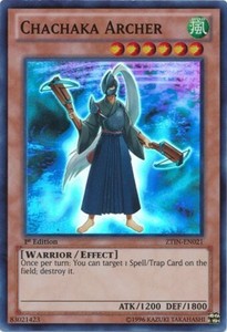 Chachaka Archer - ZTIN-EN021 - Super Rare - 1st Edition x3 - Lightly Played