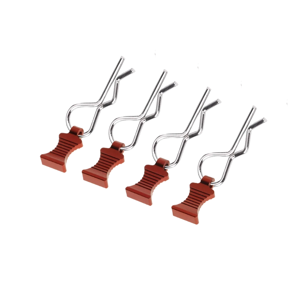 RC Hop Ups CNC Aluminum EZ Pulls With Body Clips (4) for 1/7 & 1/6 Scale Vehicle - Image 3 of 4