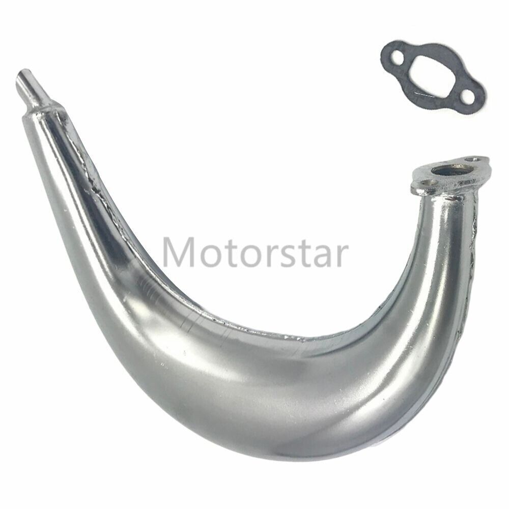 Banana Muffler Exhaust Chrome With Gasket 49cc 50cc 60cc 66cc 80cc