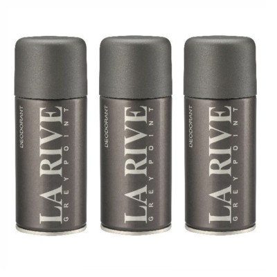 (1L/22,18 ) La Rive Grey Point Deodorant Spray 3 x 150 ml  