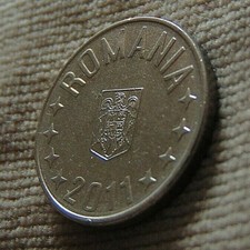Münzen, eine Münze über 10 BANI, 2011 Jahr, Rumänien !!!!