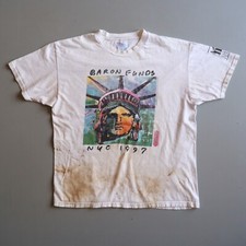 Vintage Peter Max Art Print Shirt Liberty Head Baron Funds Promo Size XL 1997