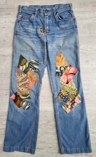 Vintage Landlubber Boho Hippie Patchwork Jeans - Waist 27"