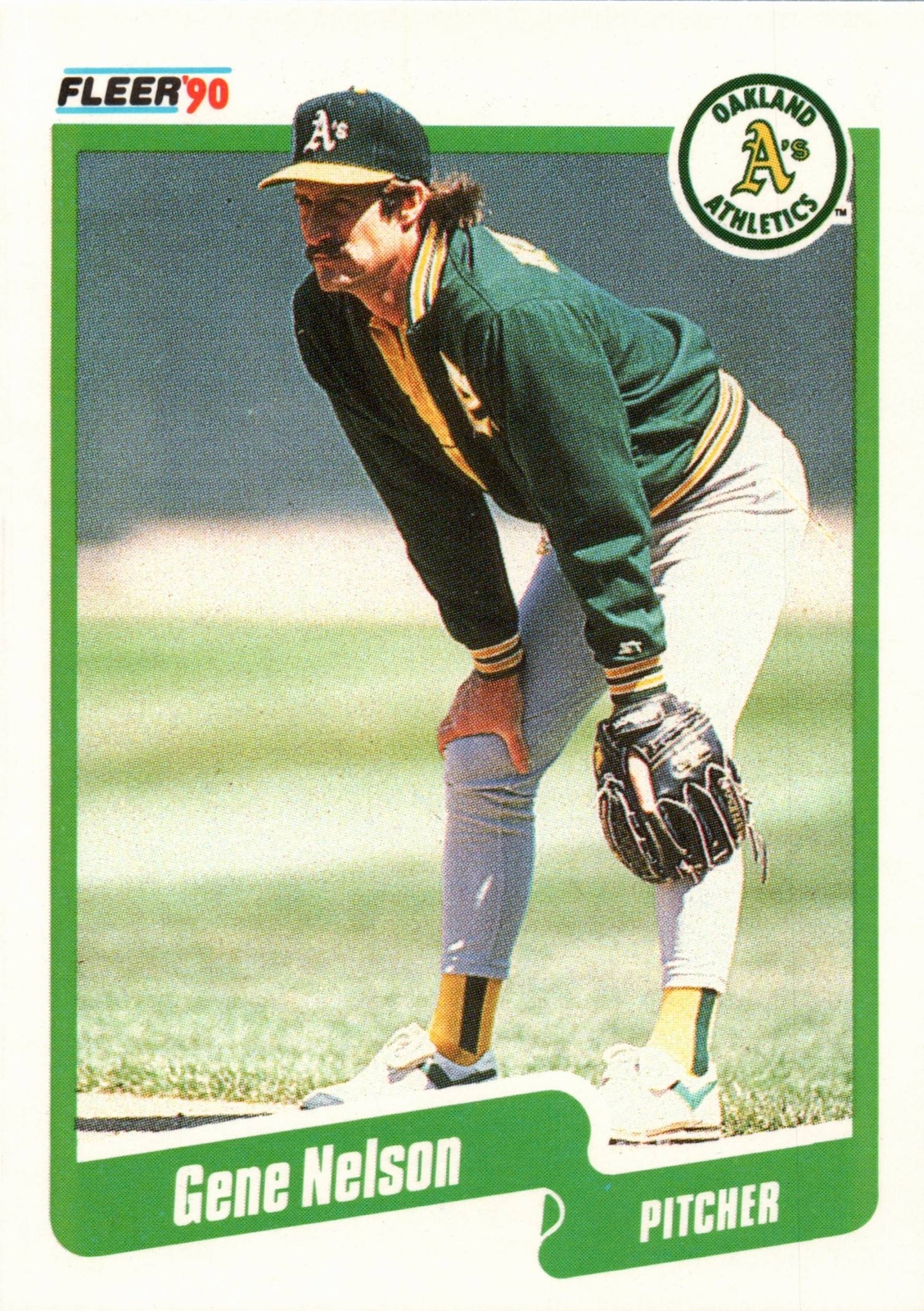 1990 Fleer Canadian # 17 Gene Nelson Oakland Athletics