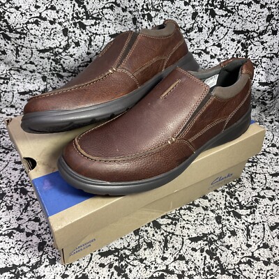 Clarks Cotrell Free Tobacco Leather Casual Hands Free Mens Slip On Shoes 13  NEW - Main Image