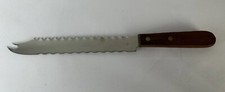 Le-Mir Kitchen Knife Double Serrated Stainless Steel Wood Handle Made In USA
