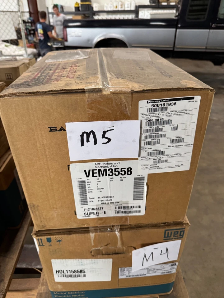 WEG MOTOR D1  1 1/2 HP  00158ET3E145TC-W22 1755RPM 208-230/460 V  3 PH FR145TC - Image 2 of 4