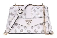 Guess Dorys Convertible Xbody Flap Bag Schultertasche Tasche White Logo Weiß Neu