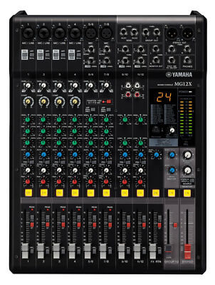 Analoges 12 Kanal-Mischpult von Yamaha mit 12 Kanälen und SPX-Effeksektion