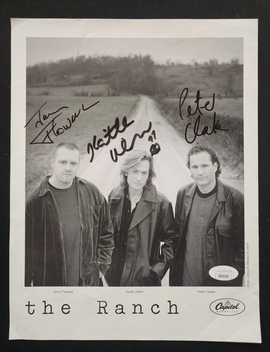 Keith Urban Flowers Clarke The Ranch Band Signed Promo 8.5x11 Rare