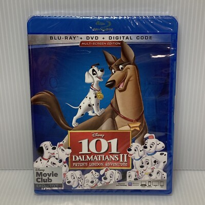 101 Dalmatians II: Patch's London Adventure (Disney Blu-ray + DVD, 2019) ~ NEW
