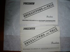 Vollmer Trix Oberleitung Preislisten 2 Stück  sehr gut + wellig