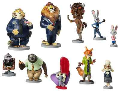 Zootopia Cake Topper Judy Hopps Nick Wilde 10 Figure Play Set