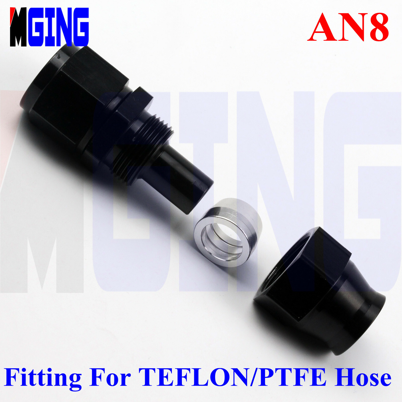 AN8 8AN 8AN Straight Swivel Oil Teflon PTFE E85 Fuel Line Hose End