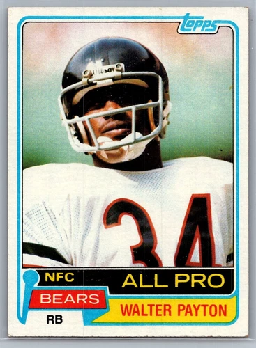 1981 Topps - Walter Payton #400 - HOF EX *TEXCARDS*