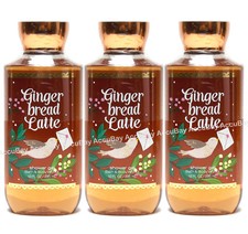 Lot of 3 Bath and Body Works GINGERBREAD LATTE Shower Gel 10oz